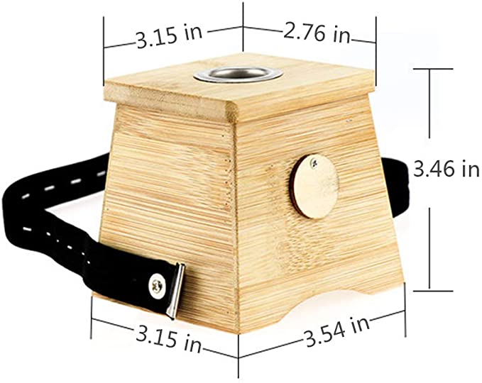 Single Hole Moxibustion Box Wooden Moxa Container