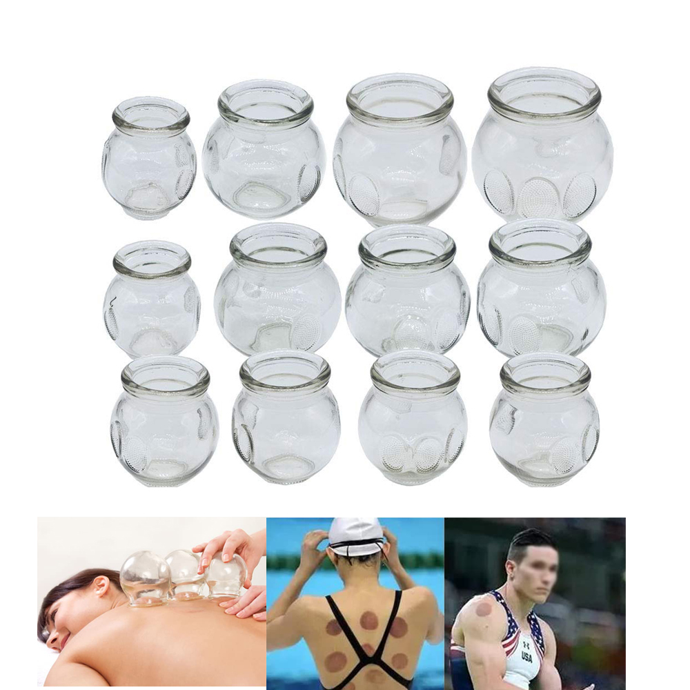 Traditional Chinese Medicine Therapy Glass Vacuum Cupping Set Facial Body Massager Healthy Care  High Cost Performance