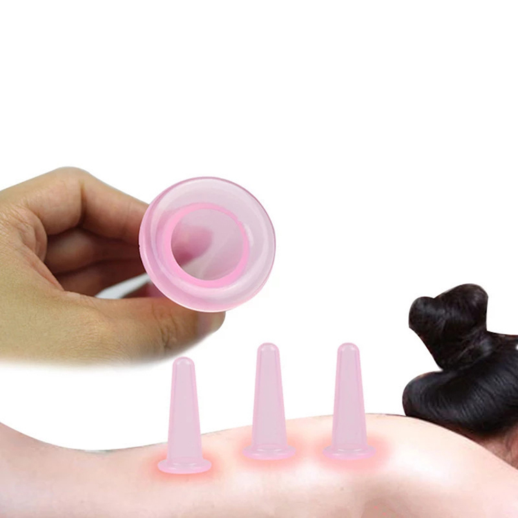 4pcs Silicone Anti Cellulite Cup Vacuum Massage suction Cups Body Pain Relief Roller Manual Suction Cups Cupping Therapy