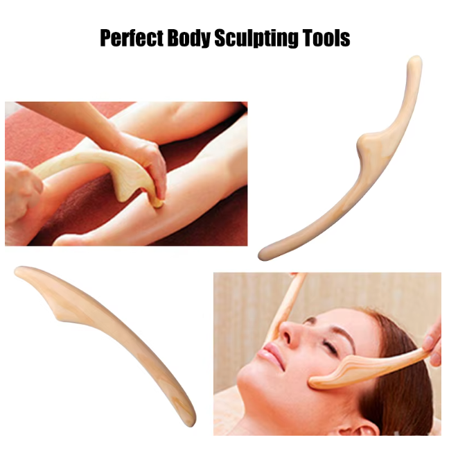 Best Selling Products 2024 Japanese Cypress Wood Body Carving Face Carving Massage Relax Hand Feet Body Healthcare Massage Scrap