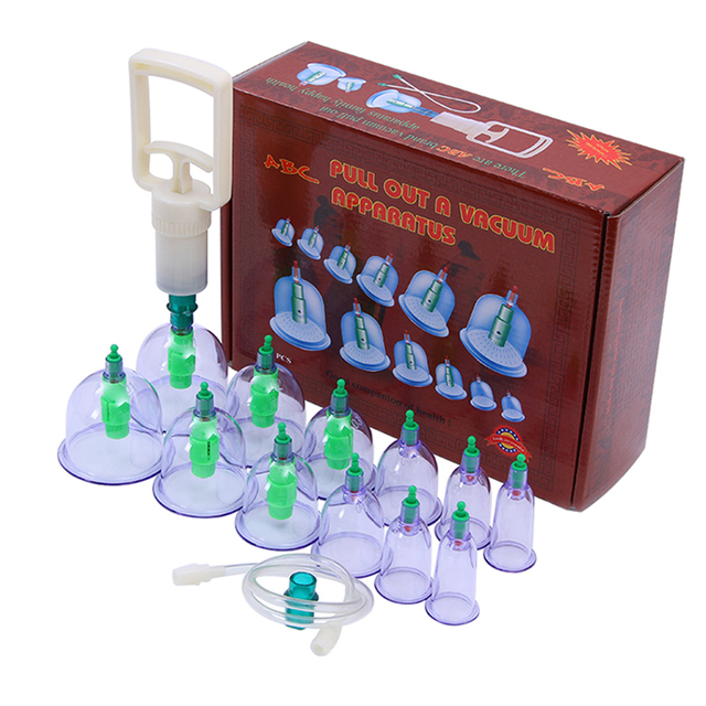 Excellent Choice Premium Quality 12pcs ABC Traditional Chinese Medicine Vacuum Therapy Cupping Set Machine Vacuum Cupping Set