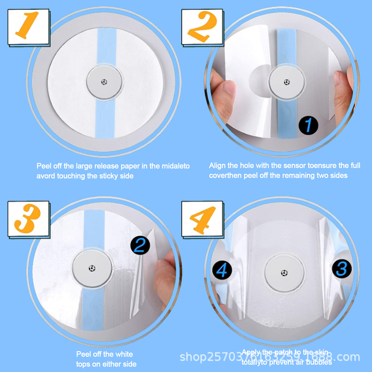 Circular invisible and seamless sensor fixation patch