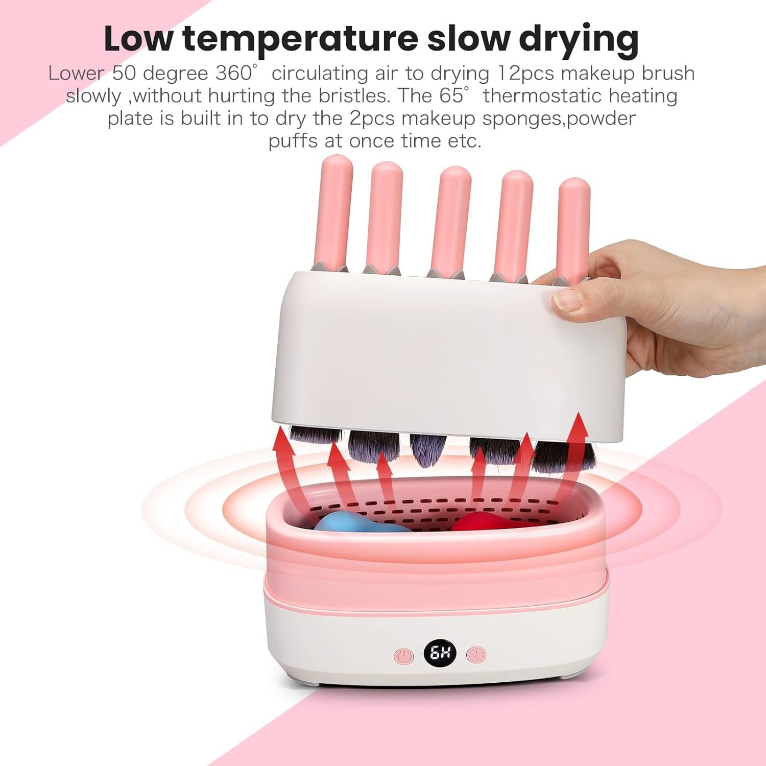 Smart dryer Makeup pen drying rack Multi-layer storage makeup brush powder puff beauty makeup tools