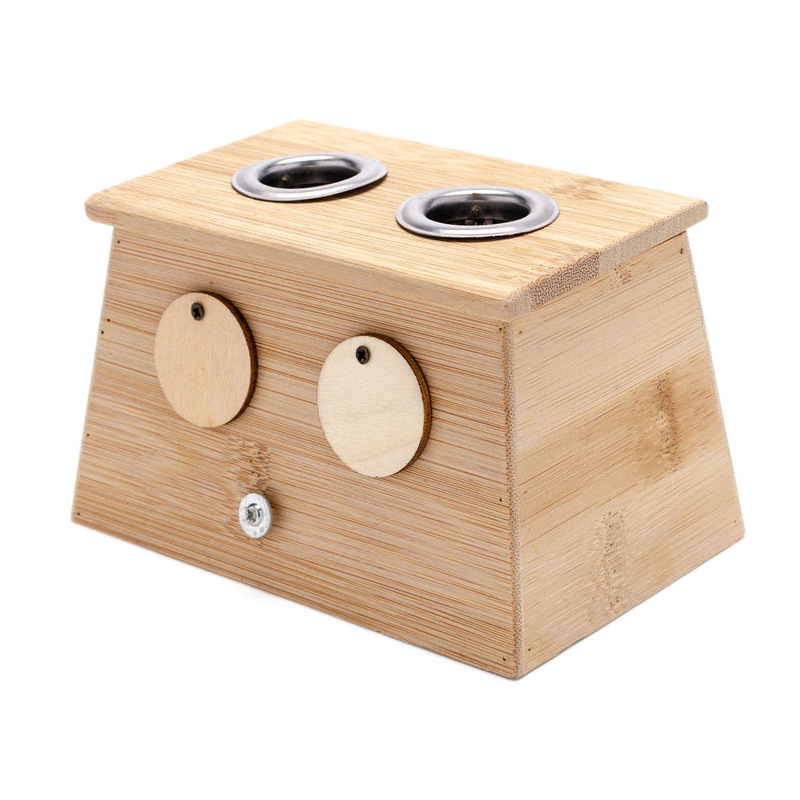 Good Quality Double Hole Moxibustion Wooden Moxa Container