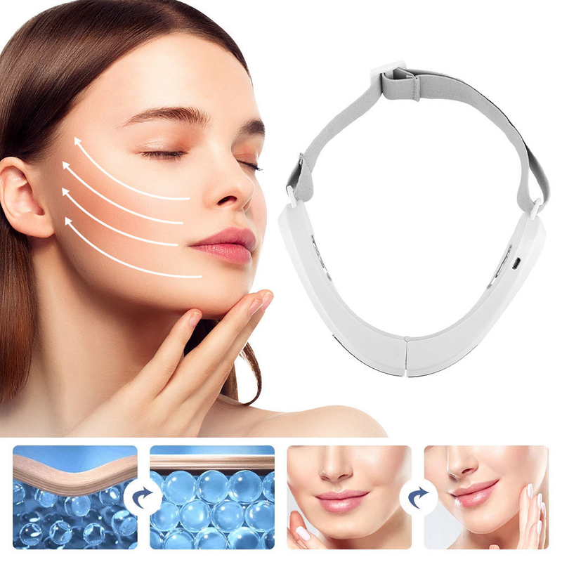 Facial intelligent EMS micro-current face slimming instrument Lift tight Mask V Massager Beauty instrument