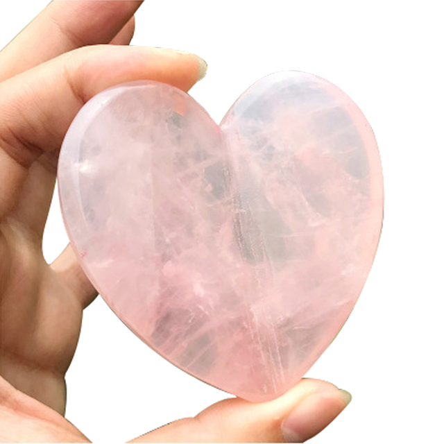 Premium Quality Heart Shape Guasha Board Natural Rose Quartz Jade Stone Ghuasha Scraping Muscle Massage Board