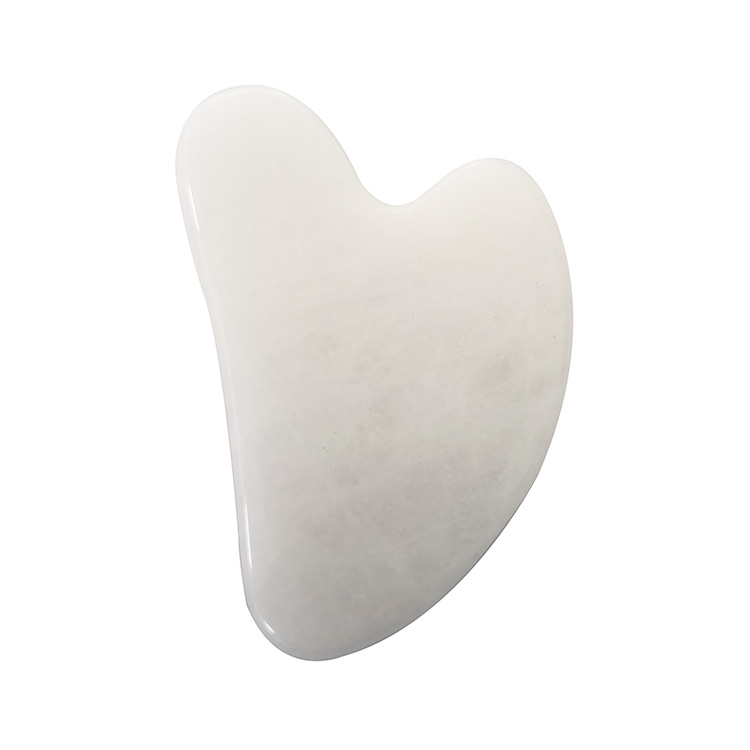 Natural Jade Anti Aging Guasha Tool White Jade Guasha Board Gua Sha Scraping Massage Tool