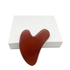 High Quality Pure Natural Red Stone Heart Shape Guasha Board