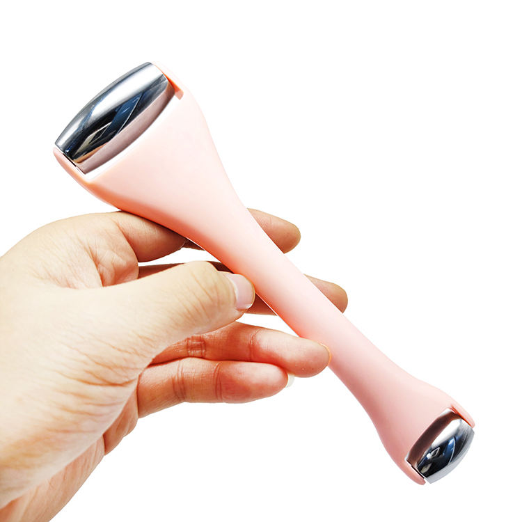 Classic Private order Double Head stainless steel Facial Massage Ice Roller Anti- wrinkles Eye Roller for beauty