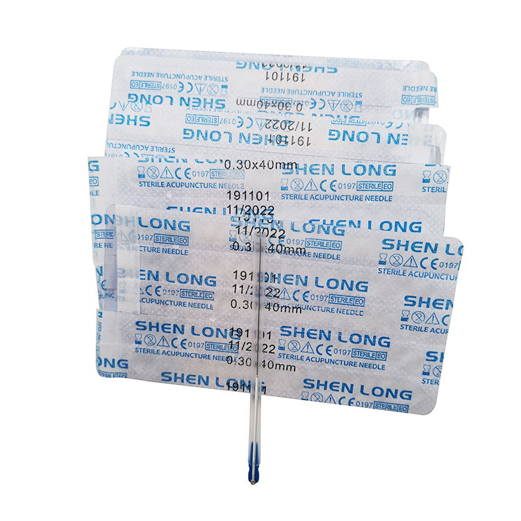 Shenlong 100pcs/box Dry Needling Acupoint Massage Health Care Silver Handle Acupuncture Needle