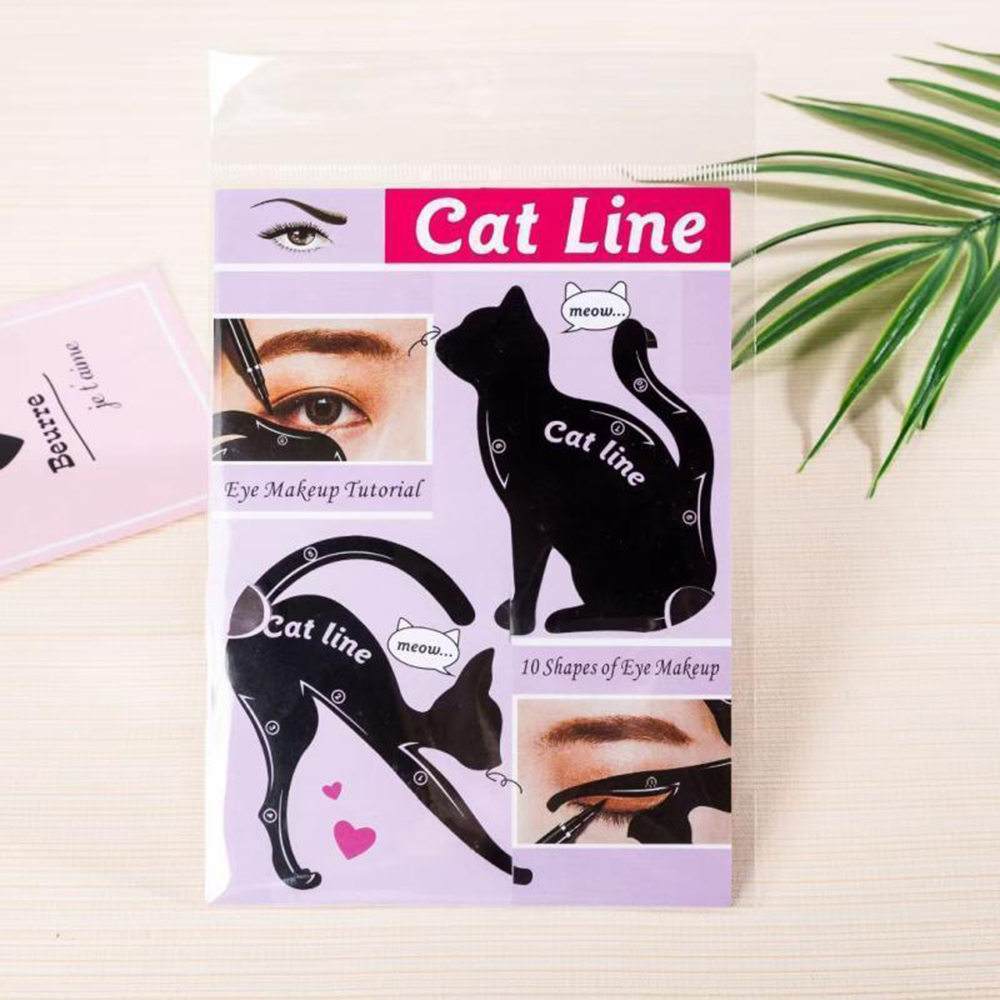 Hot Cat Eyeliner card Cat eye card Multi-functional eye makeup template Eyeshadow Eyeliner card eyebrow card auxiliary makeup