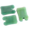 Exclusive Custom Shape Natural Green Facial Massage Guasha Board Scraper Tool guasha board for Anti-Wrinkles Anti-Aging