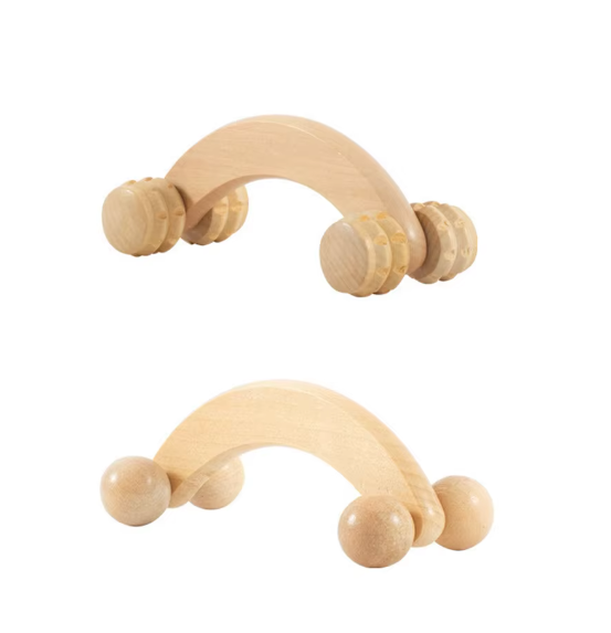 high quality new wooden massage roller wood therapy massage tools 360 leg muscle massage roller handheld