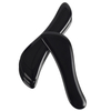 S shape black bian stone guasha board massage tool