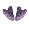 Manufacturers Direct Sales Pure Natural Amethyst Heart-Shaped Guasha Scraping Board Body Massager