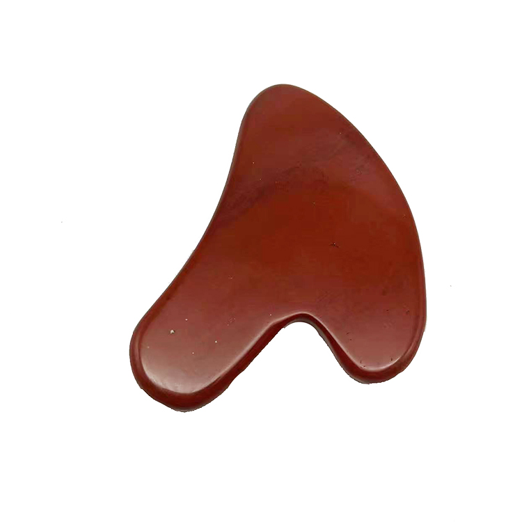 High Quality Pure Natural Red Stone Heart Shape Guasha Board