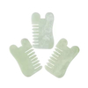 High Quality 100% Natural Jade Comb Xiuyan Jade Massage Tool Natural Light Green Jade Head Massage Tool 