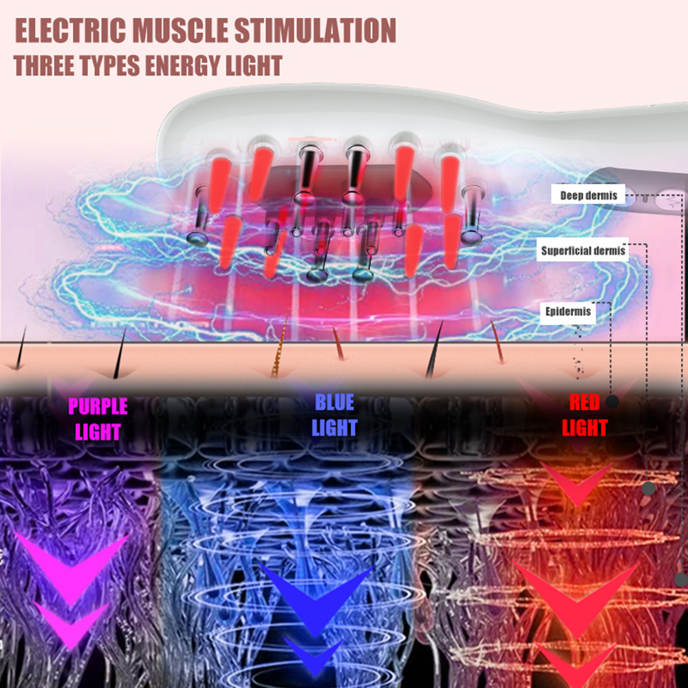 EMS micro-current massage hair care comb home medicine hair growth liquid introduction instrument