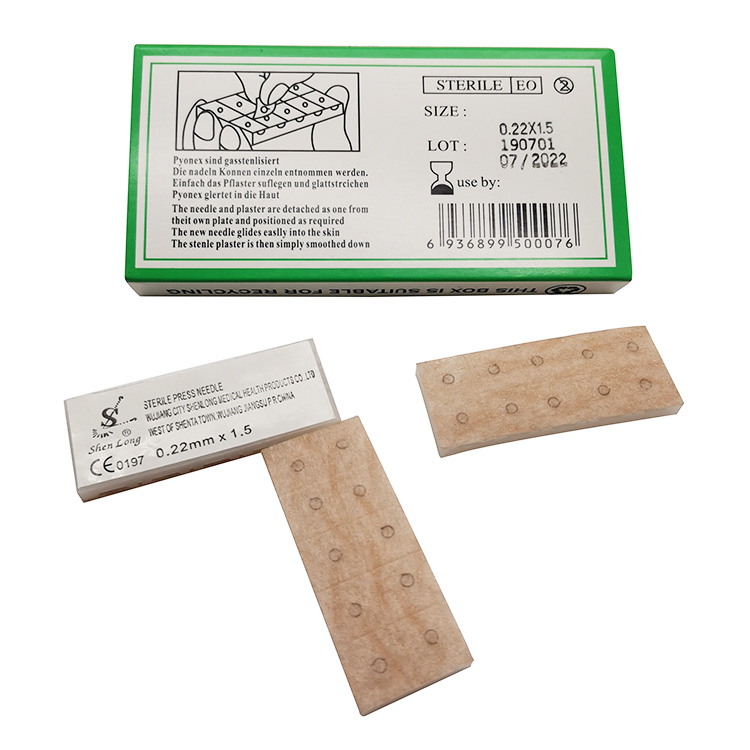 Ear Seed Acupressure Kit Disposable Press Needle Ear Seeds Acupuncture Vaccaria Plaster Bean Massager 100Pcs box 