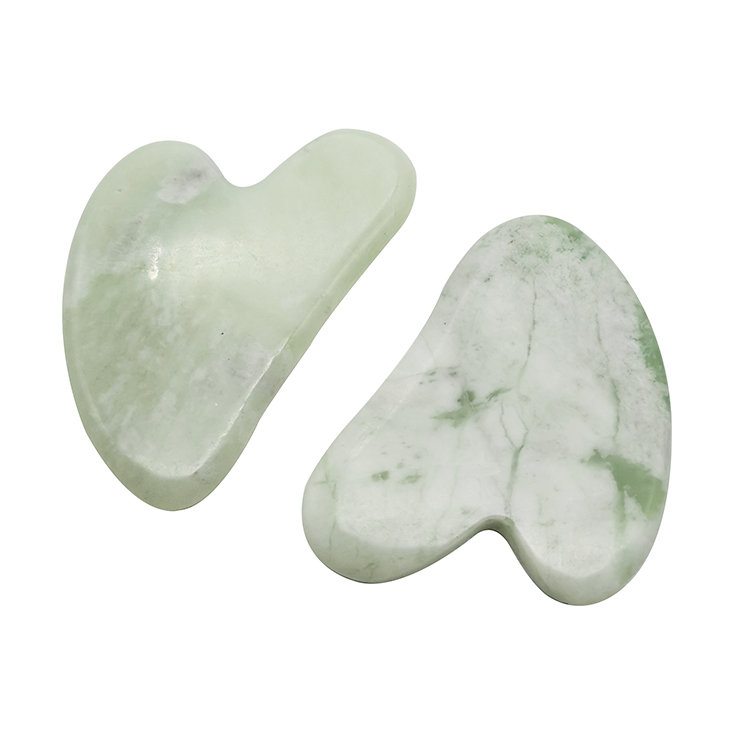 100% Natural Stone Light Green Jade Guasha Board