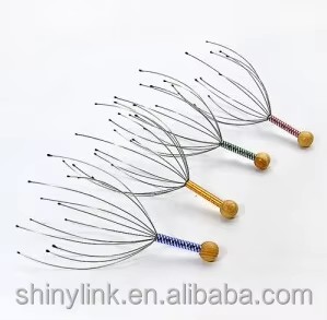 Head Massager Wholesale Portable Soft Stainless Steel for Scalp Stainless Steel OEM Custom Branded Head Massager Head Care