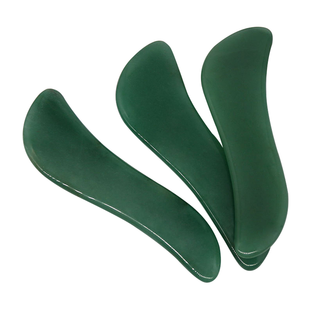 popular products 2024 trending Natural Dong Ling Jade Stone S Shape Guasha Board Gua Sha Tool Jade guasha Board