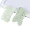 High Quality 100% Natural Jade Comb Xiuyan Jade Massage Tool Natural Light Green Jade Head Massage Tool 