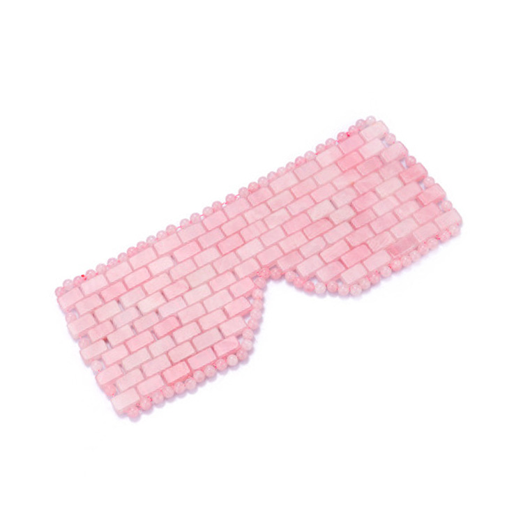 Natural Ice Pink Crystal Jade Eye Mask for Relieve Eye Fatigue