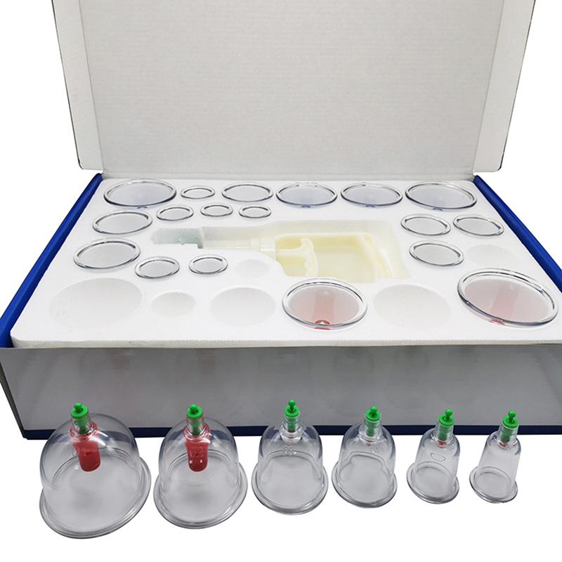 24 Cups Kangci Vacuum Cupping Body Vacuum Cupping Machine with CE Packing Vacuum Cupping Chinese Therapy Set