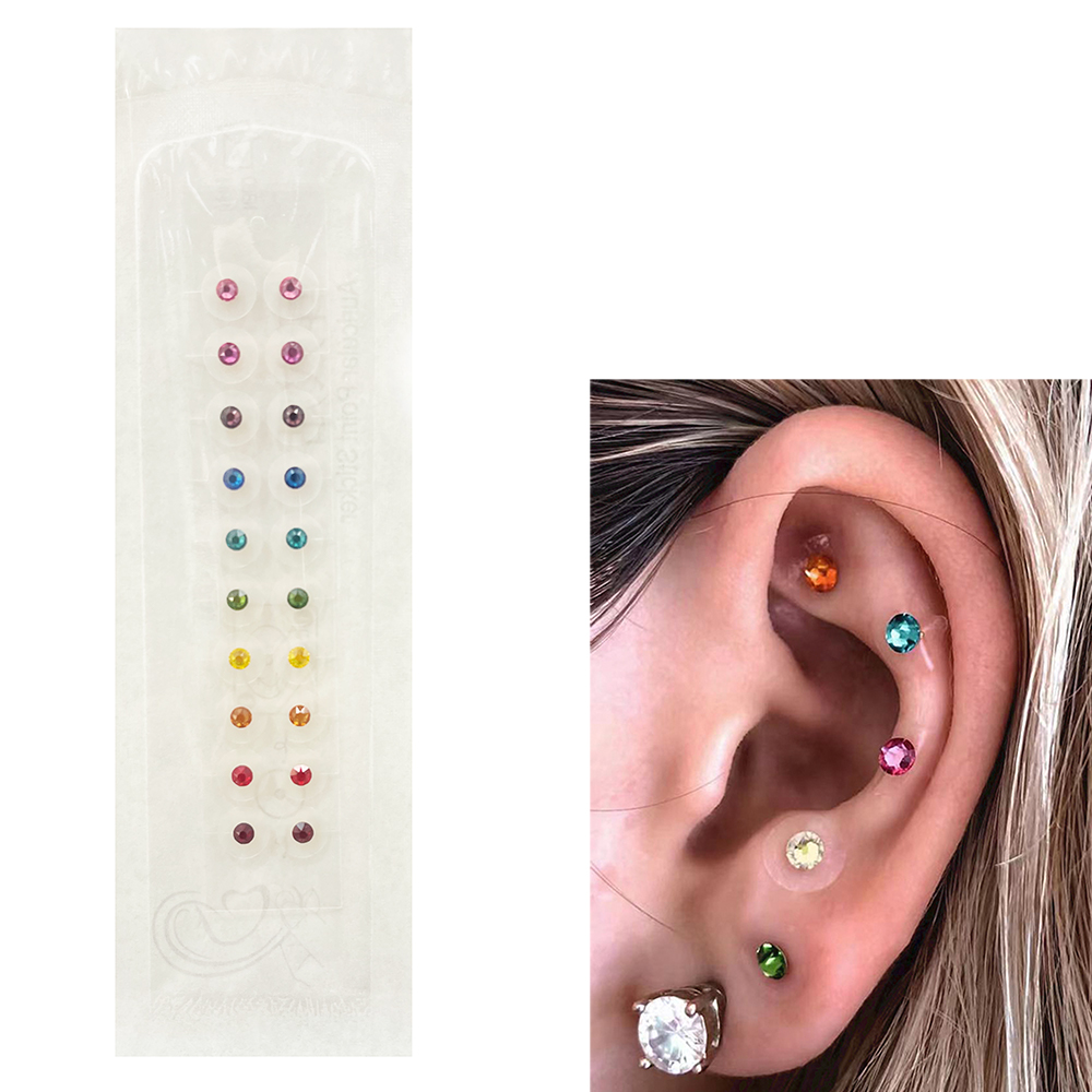 High Quality Ear Acupoint Massage Bady Care Colorful Crystal Ear Patch