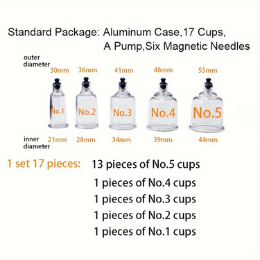 Vacuum Cupping Set Professional Chinese Medical Cups Jars Therapy Suction Cup Vacuum Apparatus Therapy Relax Massagers Curve Suction Massager Pumps