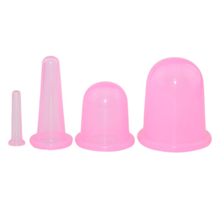 4pcs Silicone Anti Cellulite Cup Vacuum Massage suction Cups Body Pain Relief Roller Manual Suction Cups Cupping Therapy