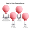 4Pcs Glass Cupping Massage Silicone Vacuum Suction for Instantly Ageless Skin Anti Cellulite Wrinkle