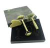 Chinese Medicine Natural Jade Facial Massage Gua Sha Board Set Green Jade Roller With Box