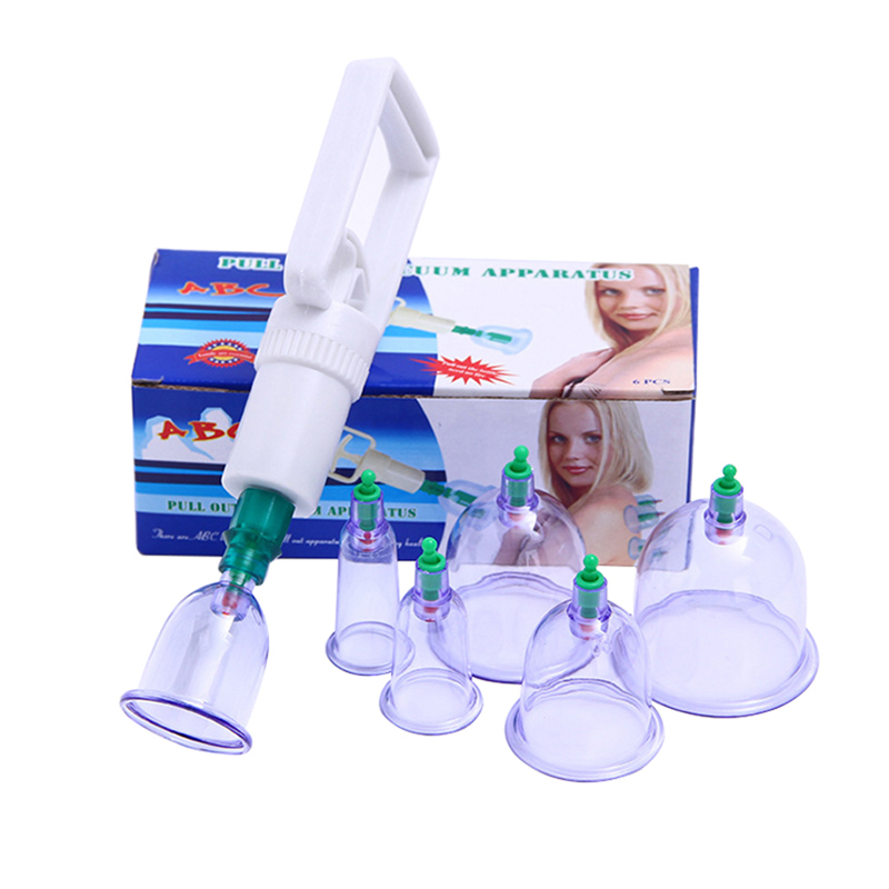 Wholesale 6 Cans Vacuum Cupping Machine Manual Cupping Massage Device Traditional Chinese Medicine Cupping Cups Beauty Health