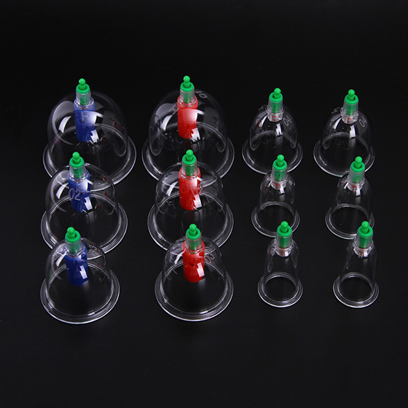 ABC Brand Body Vacuum Cupping Set Anti Cellulite Cup Vacuum Cupping Massage Tool with Pump Suction Cups for Body Massage