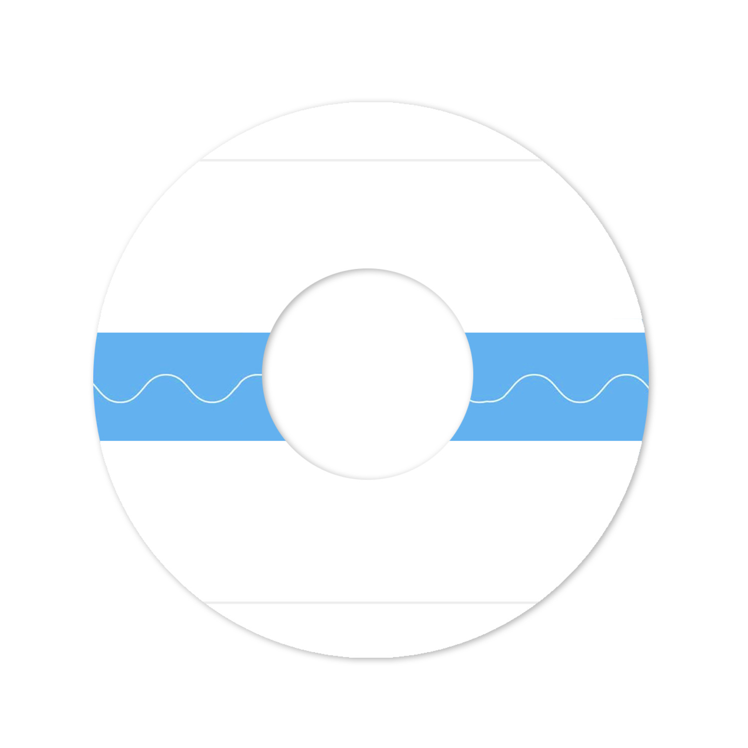 Circular invisible and seamless sensor fixation patch