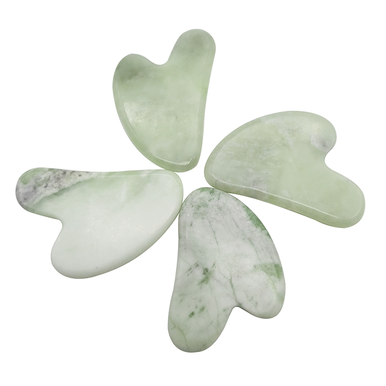 100% Natural Stone Light Green Jade Guasha Board