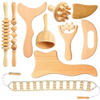 Wooden Massage Tools Wood Tool Guasha Massager Wood Therapy Massage Tools Set Guasha Roller Set