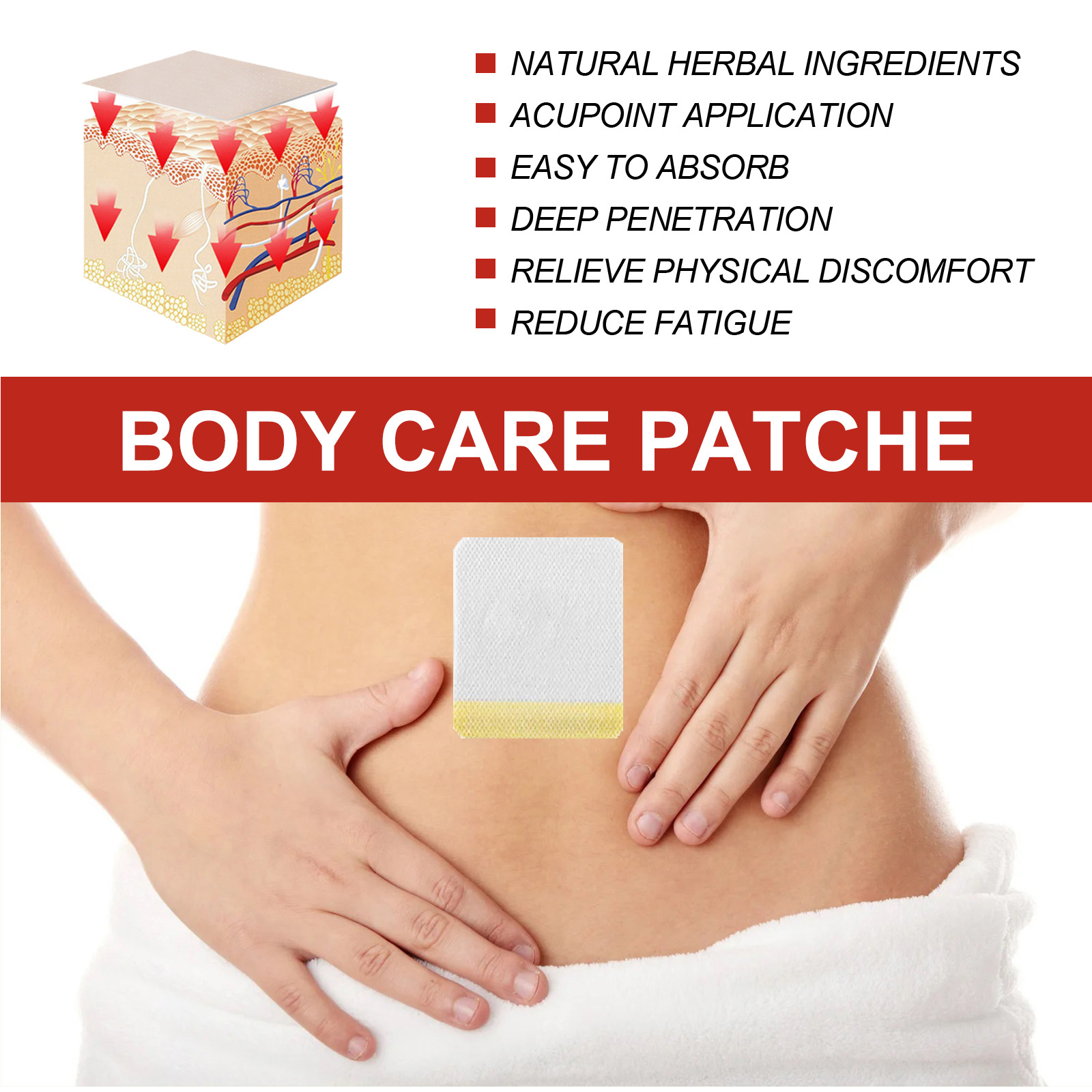 EELHOE Body Care Patch Relieves dizziness and Discomfort Belly Button Patch Relaxes Body and Mind Health Care Patch