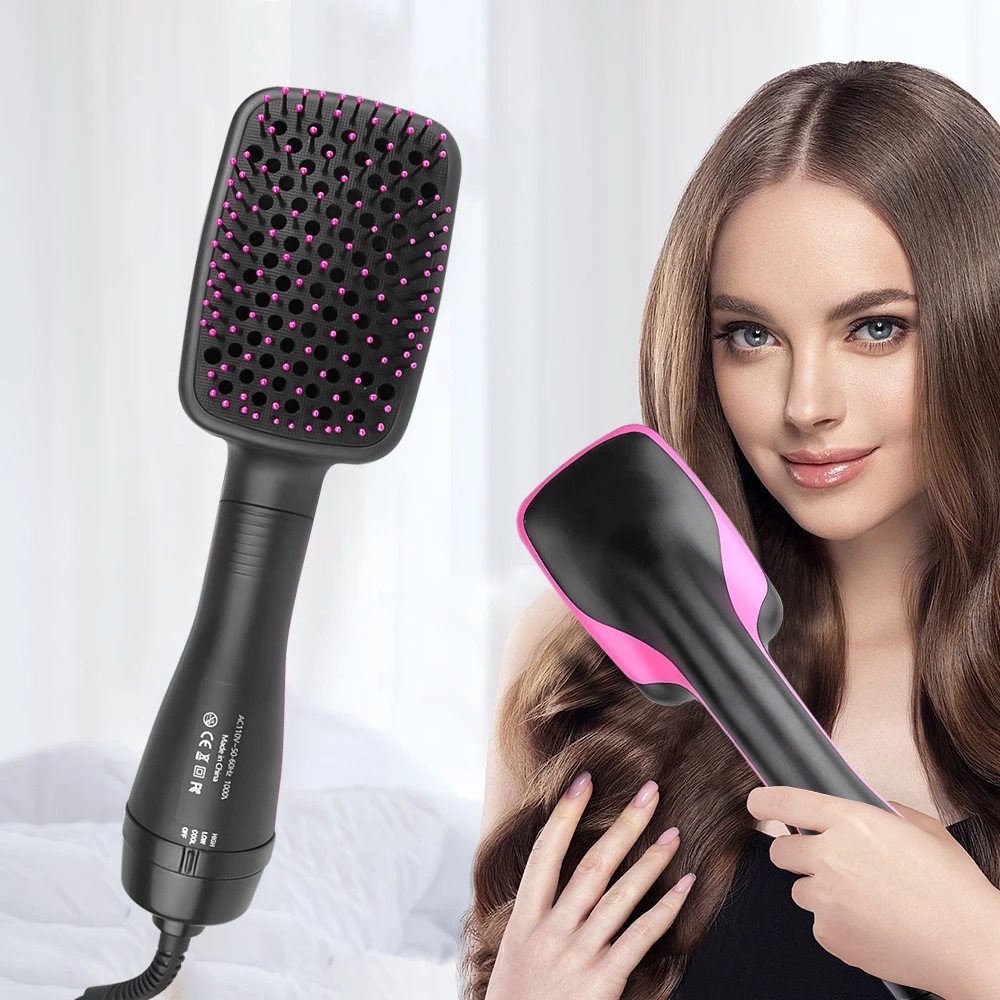 Two-in-One Hot Air Comb Multi-functional Hair Dryer Cross-border Bestseller Dual-purpose Wet and Dry Hair Curling Iron for Lazy People