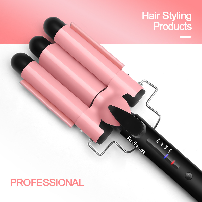 110V Curling Iron Three tube egg roller Korean Curling iron Large water corrugated egg roll head