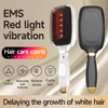 Electric massage comb Vibrating red EMS micro-current hair care comb