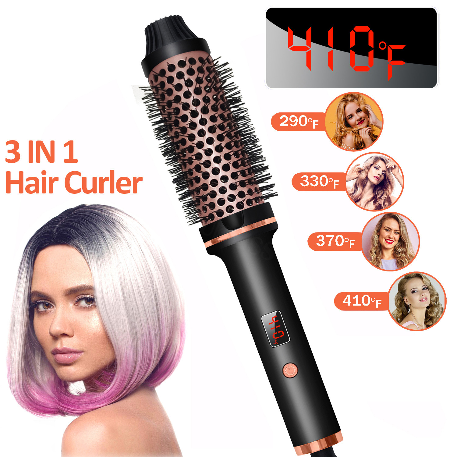 New curling iron straight hair comb selling multi-functional styling comb household portable negative ion comb