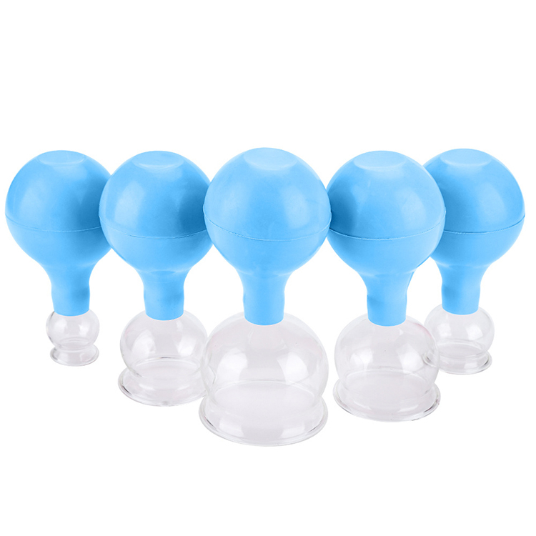 Wholesale 5 Pcs Rubber Manual Suction Physical Therapy Scrapping Massage Body Care Vacuum Cupping+