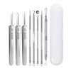 Stainless Steel Acne Clip Cell Needle Blackhead Needle Acne 8-Piece Set