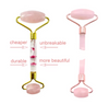 Value Vault 2024 High Quality Roller Massage Natural Anti Aging Transparent Acrylic Handle Rose Quartz Jade Roller