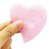 Natural Rose Quartz Guasha Board Heart Shaped Guasha Board Scraping Massage Tool