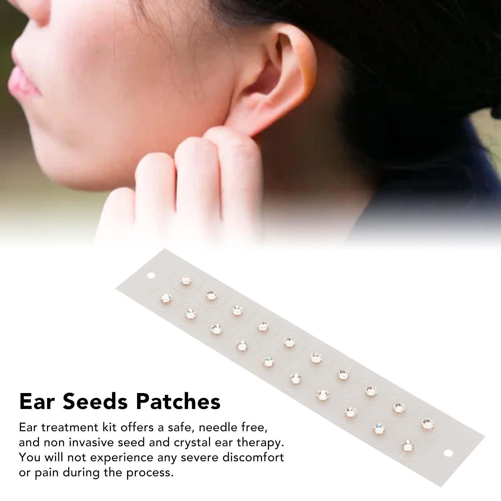 Fashion Swarovski Crystal Home Use Ear Seeds Acupressure Massage Kit Ear Pellet