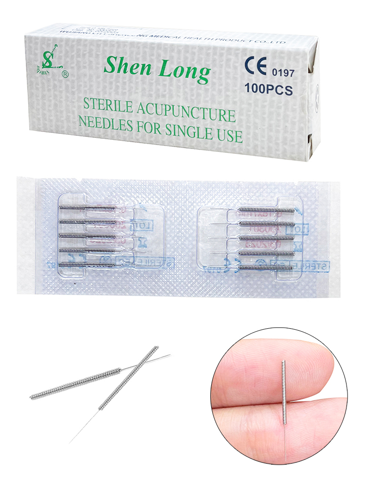 SHENLONG Handle Needles Sujok Needles 0.18X7mm Acupuncture Needle Dry Needling Acupoint Health 100 PCS